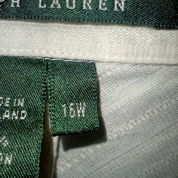 Vintage Ralph Lauren Cream High Neck Blouse Size 16 P2P 20 In Length 24.5 In - Picture 4 of 10